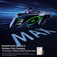 Meilleures ventes d'accessoires automobiles, refroidissement semi-conducteur AI, charge ultra-rapide, chargeur sans fil pour voiture 15W avec lumière RGB, ventilateur ultra-rotatif