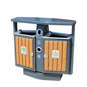 outside park steel waste receptacle trash bin outdoor metal dustbin mall public commercial recycling garbage can with ashtray