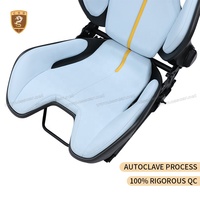 Siège baquet de simulation de course style Ferrari, personnalisable en cuir et fibre de carbone sèche, pour simulateur e-sport, sièges de course réglables
