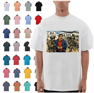 Vêtements de rue pour hommes en coton 100% tissé, coupe régulière, manches courtes, respirant, imprimé personnalisé de haute qualité, vente en gros - Product Image 1