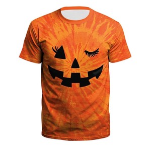 <b>Halloween</b> Pumpkin <b>T</b>-<b>Shirt</b> Unisex Short Sleeve Digital Printing Crew Neck Polyester <b>Adult</b> Promotional Wear - Product Image 5