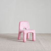 Adorable chaise confettis mignonne belle chaise pour enfants chaises étincelantes en PE blanc rose respectueuses de l'environnement chaudes en Australie