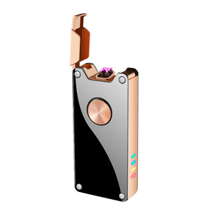 Vente en gros Briquet électronique Affichage de puissance d'<span class=keywords><strong>allumage</strong></span> à l'épreuve du vent Briquet électrique à double arc - Product Image 1