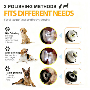 Professional <b>USB</b> Charging 3 Speeds Electric Rechargeable Pet Nail Trimmer with <b>LED</b> <b>Light</b> Dog Cat Nail Grinder - Product Image 4