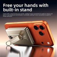 Power Bank Mini Slim Ultra 10000mAh 15W 22.5W Pengisian Daya Nirkabel Magnetik Tipe-C Dudukan Aluminium Logo Kustom Laris Manis