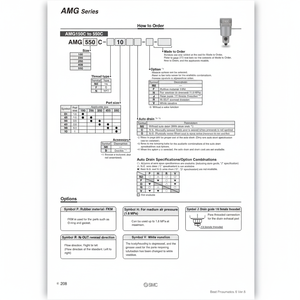 เครื่องกรองอากาศแบบนิวเมติก SMC AMG450C-06B เครื่องแยกน้ำ - Product Image 1