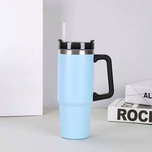 Stainless Steel Adults' Thermal Insulation Cup <b>With</b> Modern Design <b>Straw</b> - Product Image 3
