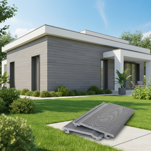 Revestimiento de Pared WPC a Precio Razonable, Panel de Pared Exterior Impermeable de 156 mm x 2900 mm con Textura de Madera <span class=keywords><strong>para</strong></span> Decoración del Hogar - Product Image 1