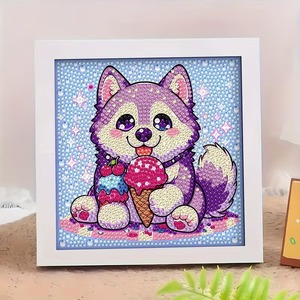 Kit Pittura Diamante Fai-da-Te per Bambini, <span class=keywords><strong>Girasole</strong></span>, Adesivi Artistici Cartoon, 17x17, Quadro Decorativo in Acrilico, Forma Quadrata Senza Cornice - Product Image 5