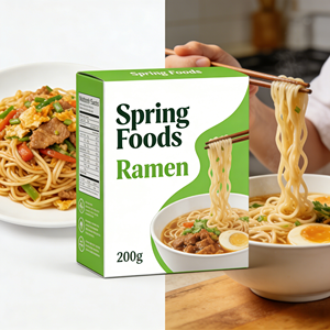 Fideos Instantáneos de Trigo Duro de Marca Privada OEM, Bajos en Sodio, en Bolsa a Granel, Fórmula y Empaque Personalizados - Product Image 2