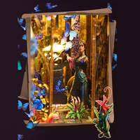 CAYI Pandora Box 3D Puzzle en bois jouets bricolage Miniature maison bricolage livre Nook Kit étagère décoration Mini livre magique Nook