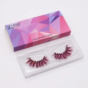 Factory Price 9D Effect Colorful Mink Eyelashes for Halloween party