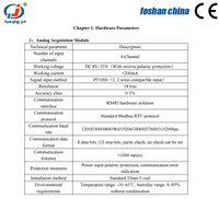 Huaqingjun Módulo de adquisición de temperatura RS485 PT1000 de 4 canales MODBUS RTU Resistencia térmica para sensores PT1000