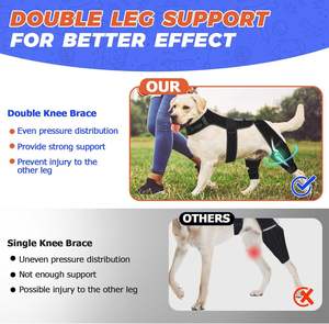 ठोस पैटर्न पर्यावरण के अनुकूल डाइविंग सामग्री पालतू घुटने के ब्रेस शीतकालीन सुरक्षात्मक कुत्ते पट्टी हिंड पैर की चोट रिकवरी पोस्टऑपरेटिव - Product Image 5