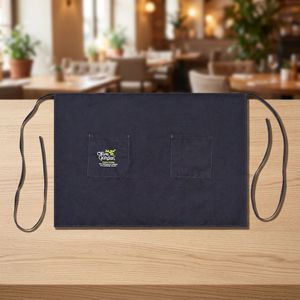 Delantal Personalizado de Moda, Color Sólido, Polialgodón, Doble Cara, con Bolsillos Delanteros Dobles, Delantales con Logotipo Personalizado para Camareros de Cafetería - Product Image 2