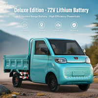 Camionnette utilitaire agricole électrique à cabine simple, 4 roues motrices, avec benne basculante pour le transport de marchandises en ferme