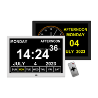Pros Watch Horloges de démence analogiques numériques Grand numéro Jour Date Personnes âgées Horloge Alzheimer Alarmes Rappels de médicaments Dimmable
