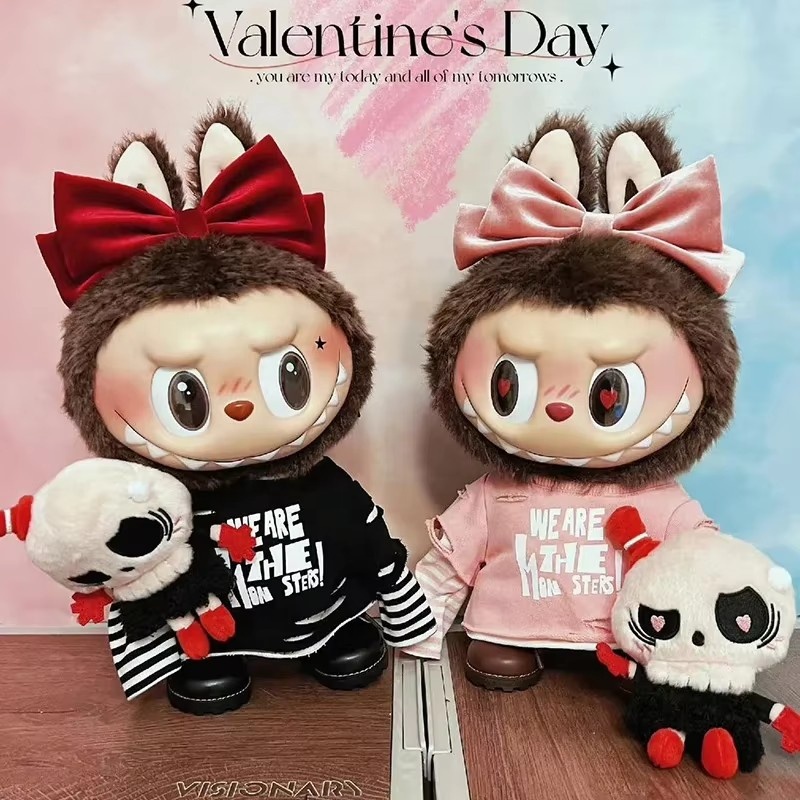Labubu 38cm Doll Valentine'S Day the Monsters Catch Me if You Like