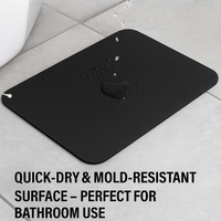 Tapis de mise à la terre en PU noir absorbant l'eau, tapis conducteur antidérapant pour l'entrée et le sol, OEM/ODM