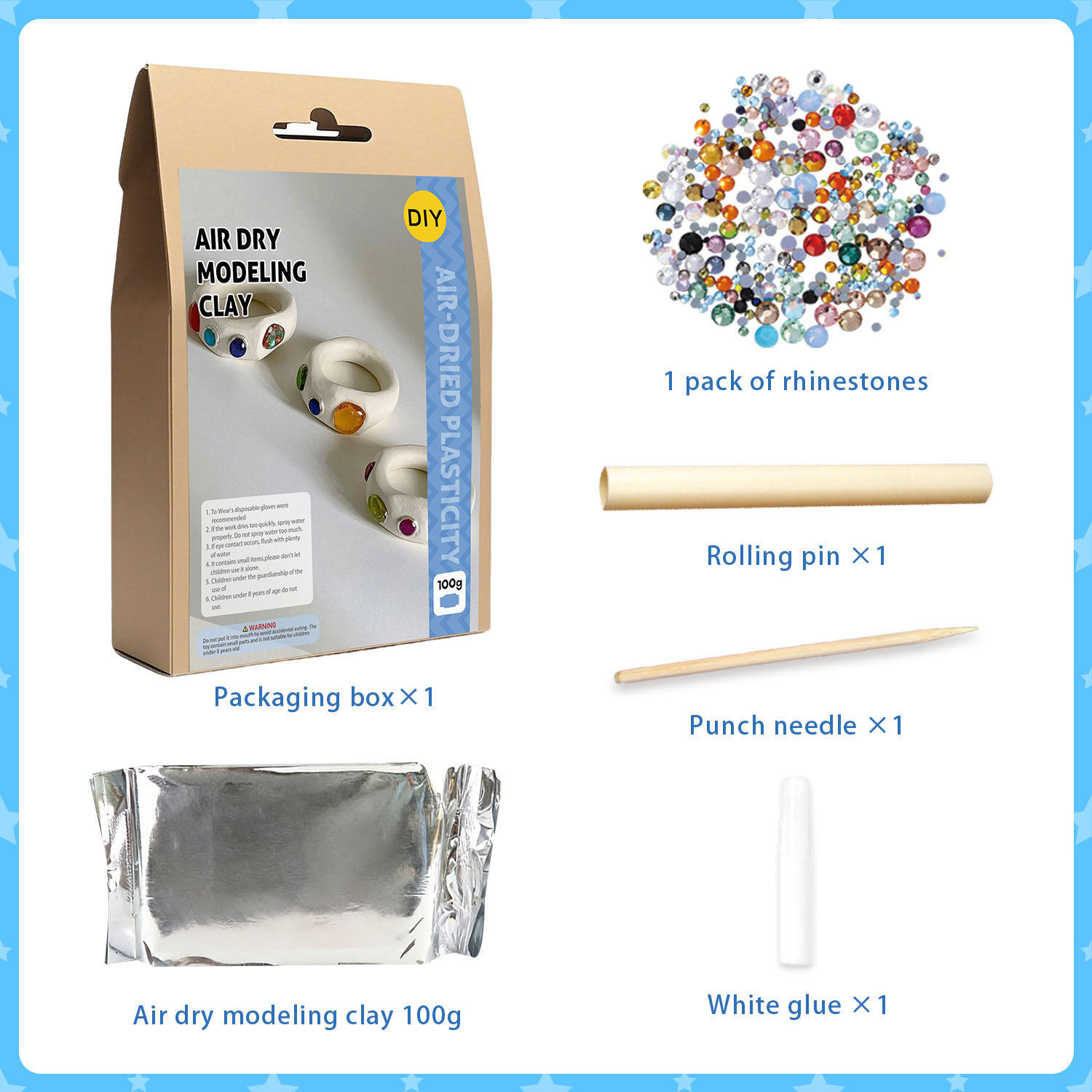 Air-Dried Clay DIY Kit Style 6