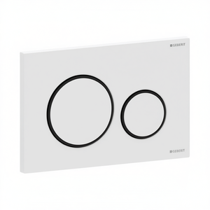 Cubierta de 2 Botones Geberit Sigma 20, Negro Mate con Bordes Negros - Product Image 3