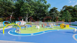 Structure aquatique pour <span class=keywords><strong>parc</strong></span> canin, équipement de pulvérisation en acier inoxydable avec cerceau de saut pour aire de jeux extérieure et <span class=keywords><strong>parc</strong></span> pour animaux de compagnie - Product Image 5
