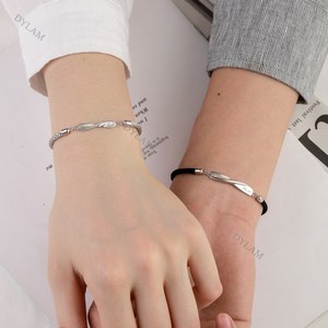 Dylam <strong>Bracelet</strong> for Men <strong>Women</strong> Lovers Couple <strong>Magnetic</strong> Sterling Silver Jewelry Designer <strong>Bracelets</strong> Bangles Trendy Trendy Gold Chain - Product Image 4