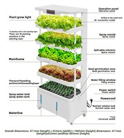 Armoire de culture de plantes de serre intérieure hydroponique automatique avec lumière LED nouveau système d'irrigation pour l'arrosage à la maison