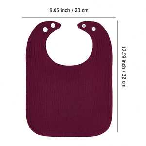 طقم من 3 قطع (ألوان عشوائية) من مرايل الأطفال العادية مع قماش المناشف على الظهر لامتصاص قوي للماء، حاصل على شهادة CPC - Product Image 2