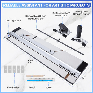 Cortador de Molduras Compacto de 32 Pulgadas, para Diestros/Zurdos, Cabezales de Corte Recto y Biselado de Alta Precisión para Marcos de Fotos y Proyectos de Bricolaje - Product Image 2