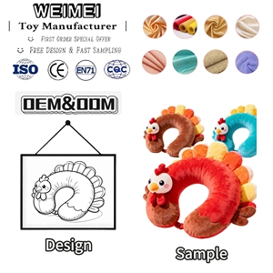Individuelles Cartoon-Hühner-<span class=keywords><strong>U</strong></span>-förmiges Kissen OEM&ODM Tier-<span class=keywords><strong>U</strong></span>-förmiges Praktisches Camping-Nackenkissen Originaldesign nach Maß - Product Image 1
