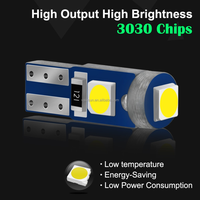 Luces de Coche T5 3 SMD 3030 LED W3W 37 73 74, Lámpara de Panel de Instrumentos, Velocímetro, Tacómetro, Grupo de Indicadores, Bombillas LED para Tablero