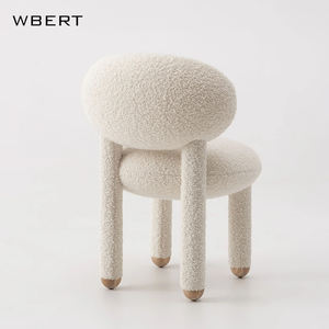 WBERT Nordic Modern TY Silla de ocio para el hogar, muebles de sala de estar, silla de comedor creativa para niños con pelo de cordero - Product Image 3