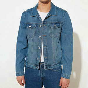 Fournisseur de manteaux en jean pour hommes, vestes décontractées légères avec logo personnalisé pour usage quotidien, fabrication de vêtements en gros - Product Image 1