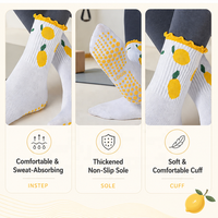 Chaussettes de Pilates élastiques et respirantes, chaussettes de yoga antidérapantes personnalisées, chaussettes confortables en gros pour l'entraînement en groupe au studio