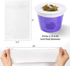 Lot <span class=keywords><strong>de</strong></span> 30 chaussettes filtrantes <span class=keywords><strong>de</strong></span> piscine réutilisables <span class=keywords><strong>de</strong></span> taille personnalisée chaussettes <span class=keywords><strong>de</strong></span> <span class=keywords><strong>panier</strong></span> d'écumoire en plastique <span class=keywords><strong>pour</strong></span> piscines enterrées nager <span class=keywords><strong>pour</strong></span> nettoyer les débris et les feuilles - Product Image 4