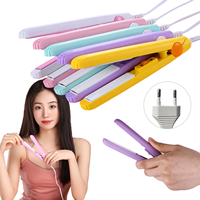 Mini lisseur et fer à boucler en céramique - Thermostatique pour cheveux secs/humides - Prise EU/UK/AU/USA 110-240V