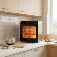 Four à convection électrique T80 intégré avec thermostat réglable, plage de température 10-260°C, 5KW, 220V, pour usage commercial en boulangerie