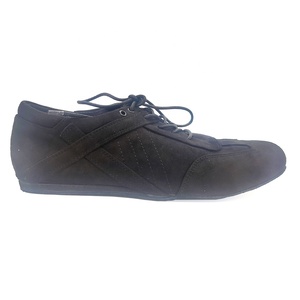 <span class=keywords><strong>Chaussures</strong></span> <span class=keywords><strong>de</strong></span> <span class=keywords><strong>danse</strong></span> professionnelles confortables en daim noir pour hommes pour <span class=keywords><strong>Bachata</strong></span> Ballroom Jazz EVK23041801 Talon plat Cuir véritable - Product Image 1