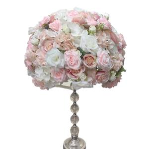 Centro de Mesa de Flores de Seda Rosa para Bodas, Decoración de Mesa de Comedor, Sala de Estar, Sala de Exposiciones, Flor Artificial Hecha a Mano en China - Product Image 5