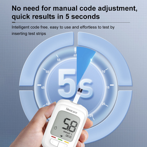 Capteur de glucose, moniteur de glycémie, <span class=keywords><strong>glucomètre</strong></span>, bandelettes de test de glycémie, lecteur de glycémie, 50 bandelettes de test pour diabétiques - Product Image 4