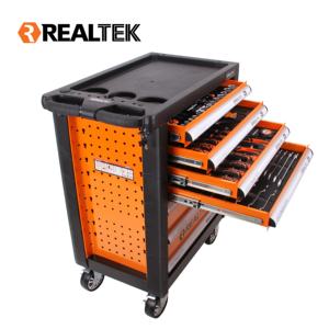 Realtek nóng bán OEM thép & nhựa 7 vẽ công cụ xe đẩy xe 174pcs cơ khí kết hợp dụng cụ cầm tay - Product Image 3