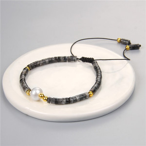 Nouveau Bracelet de perles de pierre naturelle perle d'eau douce Bracelets réglables mode Yoga <span class=keywords><strong>Balance</strong></span> Energy Wrap Bracelet pour les femmes - Product Image 5