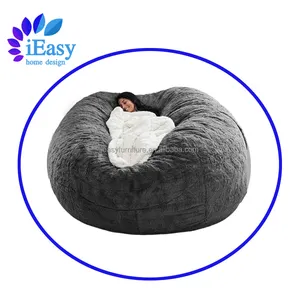 IEasy furniture taglie multiple <span class=keywords><strong>il</strong></span> miglior divano pigro in pelle scamosciata copridivano a sacco sacco a sacco letto poltrona a sacco divano (solo copertura) - Product Image 1