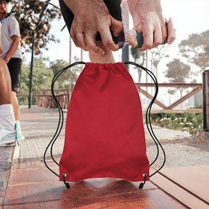 Professional Custom Logo 210D Polyester Portable <b>Drawstring</b> <b>Backpack</b> Unisex Low MOQ Sports Marathon Running Shoe - Product Image 3