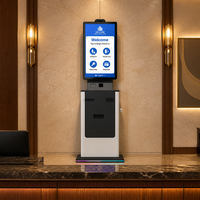 Kiosco de Autoregistro para Hoteles 24/7 Sin Personal, Dispensador de Tarjetas RFID, Escáner QR, Impresora de Recibos, Reduce Costos Laborales, OEM