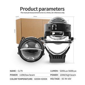 Chenlang <span class=keywords><strong>moins</strong></span> cher 130W feux de croisement 3.0 pouces RHD LHD coupe plate Film bleu Laser Bi Led projecteur lentille phares accessoires de voiture - Product Image 5