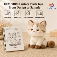 Peluches sur mesure, fabrication directe, échantillonnage rapide, peluche en coton personnalisée, jouet en peluche pour chat, pour les propriétaires de marques