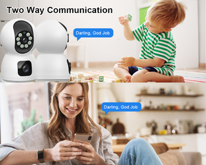 Tốt nhất người bán nhà an ninh mạng <span class=keywords><strong>IP</strong></span> Máy ảnh ống kính kép 1080p không dây 2 chiều âm thanh 360 độ Pan-Tilt máy ảnh trong nhà CMOS cảm biến - Product Image 4