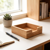 Distributeur de serviettes carré de style farmhouse avec grande ouverture latérale pour organiser la table de cuisine, boîte à mouchoirs en bois